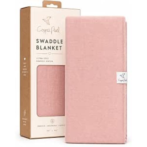Copper Pearl Swaddle Blankets for Newborns | Soft Stretchy Receiving Blankets for Boys and Girls | Large 46 x 46 Inch Baby Blankets | Lightweight and Breathable Swaddles | Darling