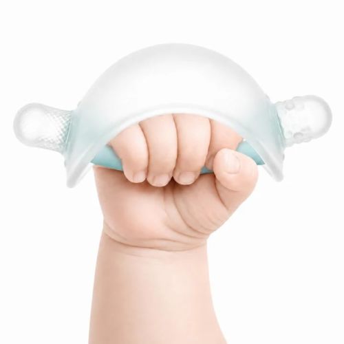 Baby Teething Toy 3-18 Months No-Drop Silicone Teether for Teething Relief | Easy Grip Design | Multi-Textured Gum Relief | Breastfeeding-Inspired | Hand Protection | BPA-Free
