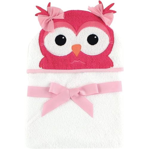 Hudson Baby Unisex Baby Cotton Animal Face Hooded Towel, Cutesy Owl, One Size