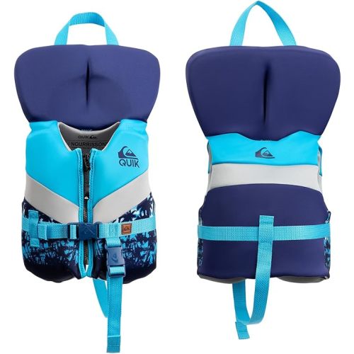 QUIKSILVER Life Jacket for Youth/Kids/Infant, USCG and Transport Canada Approved Type III PFD, Evoprene Buoyancy Aids for Boating Swimming Kayaking Paddling Fishing Watersports