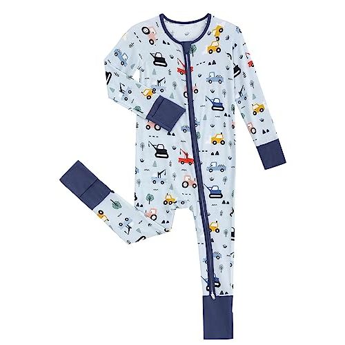 SUZEL Baby Boys Girls Footless Pajamas - Viscose from Bamboo Zippy Pjs Sleep 'N Play - Infant One Piece Romper - 0-24 Months