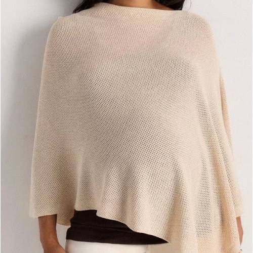 Lightweight Cotton Cashmere Nursing Shawl in Sugar Stone
