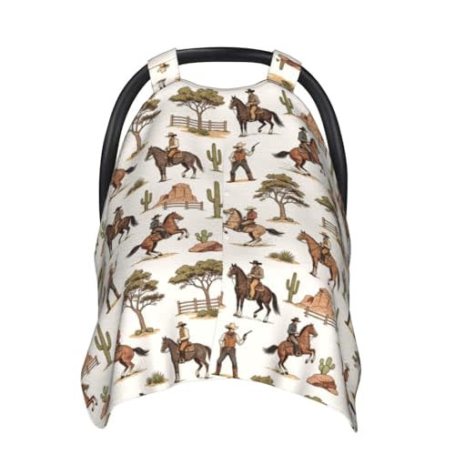 Western Baby Car Seat Canopy Cover Multi Use Nursing Cover for Mom Nursing Covers Newborn Western Shower Gift