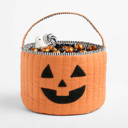 Quilted Pumpkin Kids Halloween Treat Bag