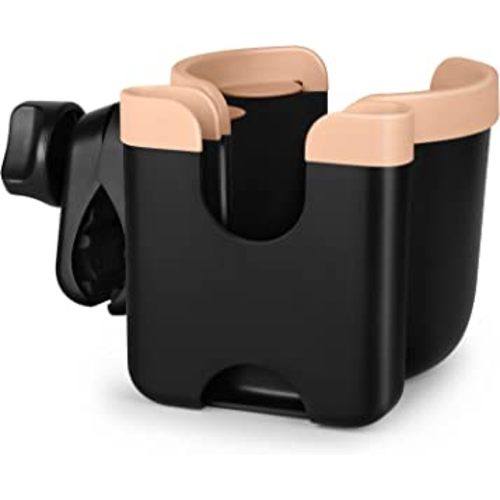 Accmor Stroller Cup Holder with Phone Holder, Bike Cup Holder, Universal Cup Holder for Uppababy Nuna Doona Strollers, 2-in-1 Cup Phone Holder for Stroller, Bike, Wheelchair, Walker, Scooter