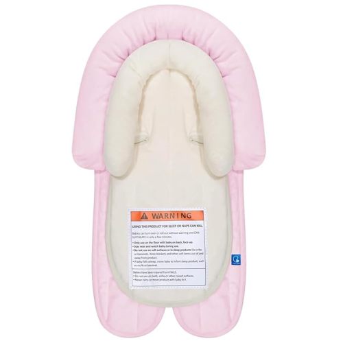 COOLBEBE New 2-in-1 Babybody Supports for Baby Newborn Infants - Extra Soft Stroller Cushion Pads Car Seat Insert, Seasons, Pink