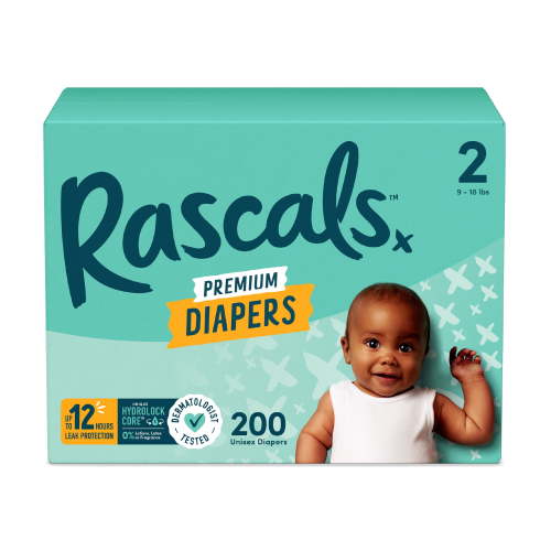 Rascals, Baby Diapers, Size 2, 200 Count, Ultra-Absorbent