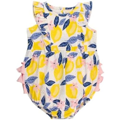 RuffleButts® Baby/Toddler Girls Sleeveless Tank Bubble Romper
