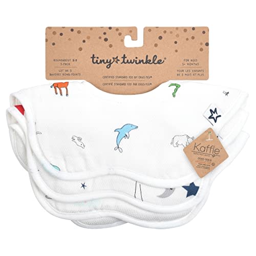 Tiny Twinkle Roundabout Drool Bibs Multi-Pack - 360 Rotating Waterproof and Absorbent Teething Baby Bibs