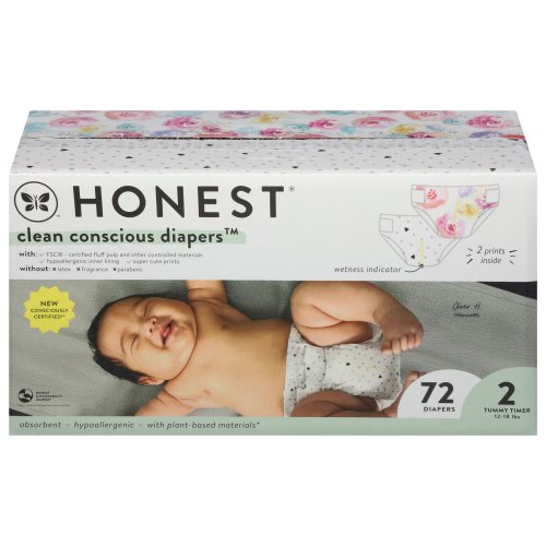 The Honest Company Clean Conscious Diapers  Club Box - Size 2, 2 Print Pack