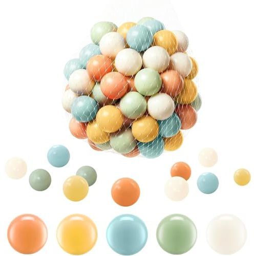 FHRILEK Ball Pit Balls, Safe Non-Toxic BPA-Free Crush-Proof Plastic Balls for Toddlers, Gift for Kids Birthday & Christmas, for Indoor Playpens, Party Decorations & Amusement Activities