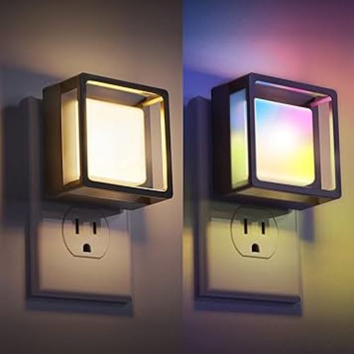 DORESshop LED Night Lights [4 Pack], Color Changing, Dusk to Dawn Sensor, Plug-In for Kids Room, Nursery, Bedroom, Bathroom, Kitchen, Hallway