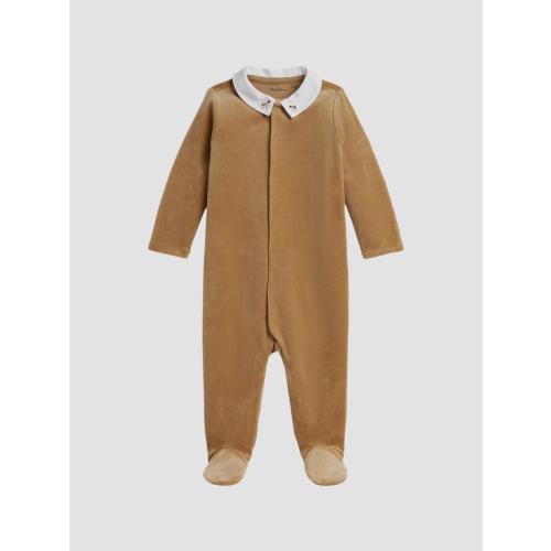 Polo Ralph Lauren Baby Boy's Dog Embroidered Velour Footie | Saks Fifth Avenue