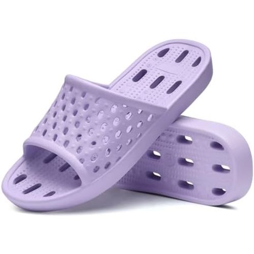 Litfun Non-Slip Shower Shoes for Women Quick Dry Slippers Bathroom Sandals