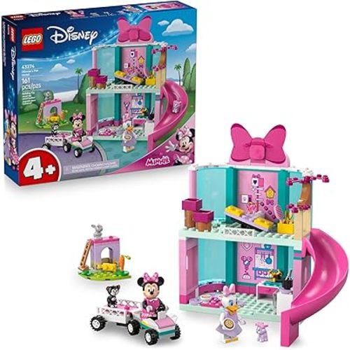 LEGO Disney Minnie’s Pet Hotel Toddler Toy - Minnie Mouse Building Set for Girls and Boys, Ages 4+ - Mickey Mouse Clubhouse Preschool Learning & Educational Toy - Disney Gift Idea for Birthdays- 43274