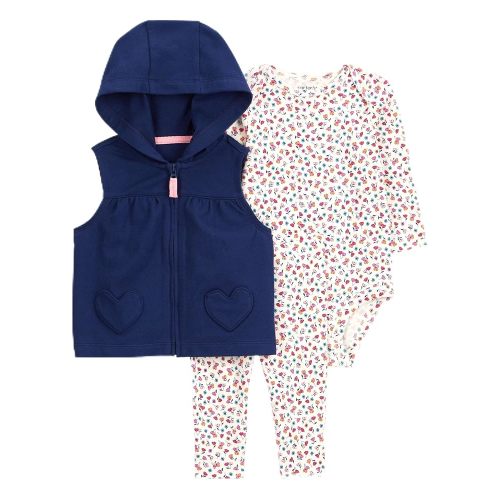 18mthCarter's Baby Girls' 3 Piece Vest Little Jacket Set