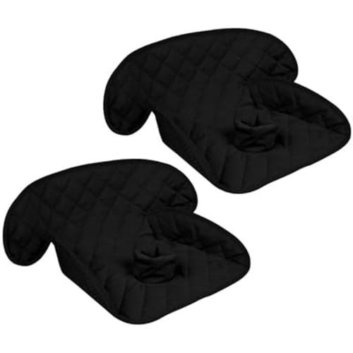 MOOB Waterproof Car Seat Protector - 2 Pack Premium Carseat Liner for Babies & Toddlers, Machine Washable & Quick-Dry, Anti-Slip Backing, Potty Training Pad for Infant Car Seat & Stroller (Black)