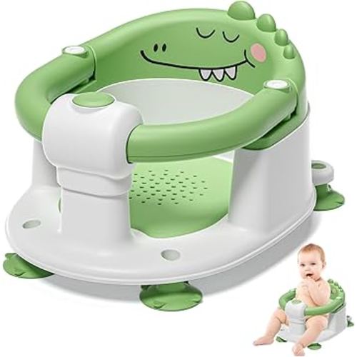 Baby Bath Seat for Babies 5 Months & Up - Non-Slip Bath Seat for Sitting Up, Soft Cushion & Compact Design, Toddler Bathtub Seat