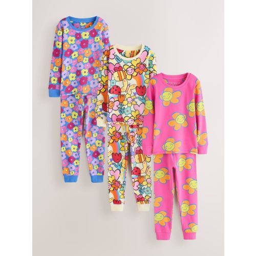 Flower Unicorn Snuggle Pyjamas 3 Pack (9mths-10yrs)