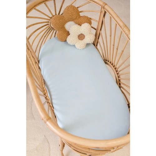 Kiin Organic Bamboo Cotton Change Pad & Bassinet Sheet - Pastel Sky