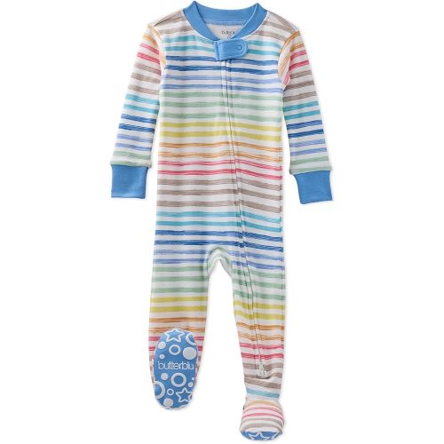 Baby Boys' Cruz Snug-fit Footed Pajamas 100% Organic Cotton Zip Front Sleeper Pjs W/Grippers for Baby Boys
