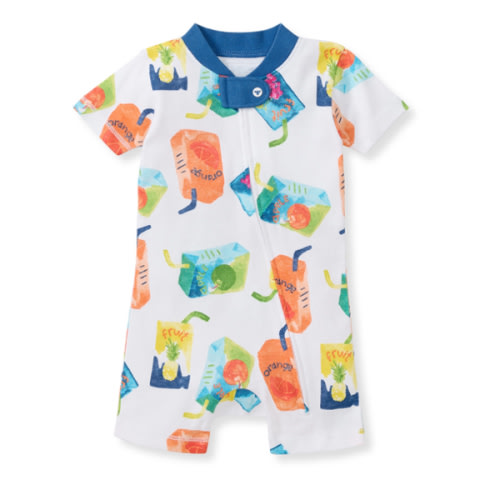 Juice Box Baby Sleeper Romper, 0-3m