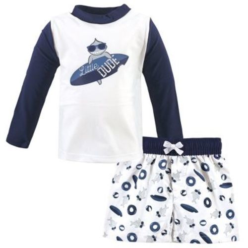 Hudson Baby Infant Boy Swim Rashguard Set, Little Dude, 9-12 Months