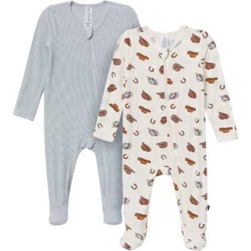 Modern Moments by Gerber Baby Boy 2-Piece Snug Fitting Footless Pajamas, Blue