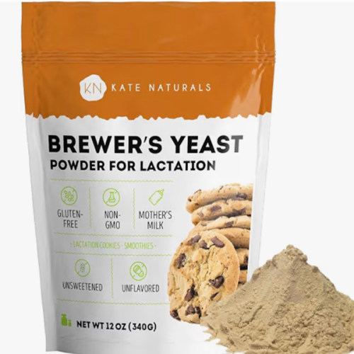 Amazon.com: Kate Naturals Brewers Yeast Powder for Lactation Support, Nursing Moms,12oz | Gluten Free, Non-GMO, Debittered Brewer's Yeast for Lactation Cookies