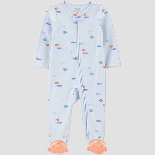 Carter's Just One You® Baby Boys' Goldfish Graphic Sleep N' Play - Blue/Orange 3M