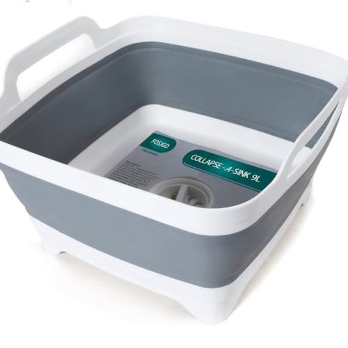 FOSJGO Collapsible Dish Basin with Drain Plug