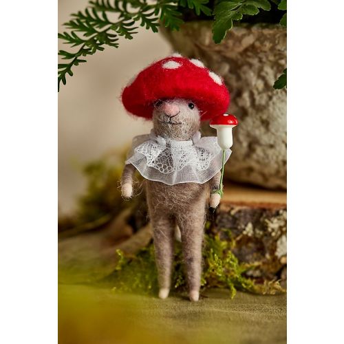 Mushroom Mouse Felt Critter