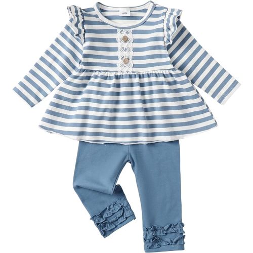 Baby Girl Clothes Toddler Girl Outfits Ruffle Shirt Pants Cute Infant Outfit Set Baby Girl Fall Winter Clothes