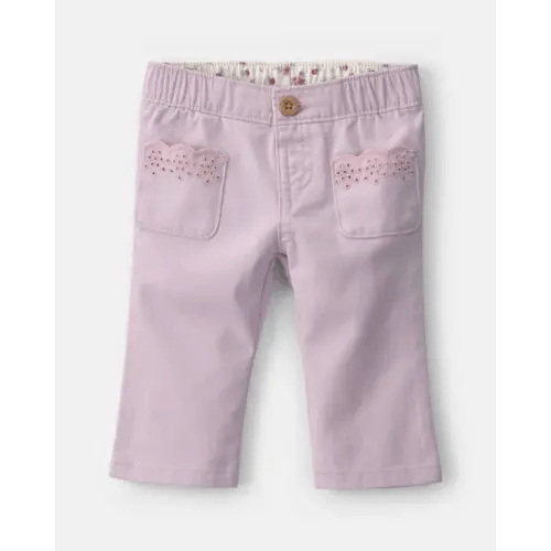 Baby Girl Straight-Leg Scalloped Pocket Pants - Purple - OshKosh B'gosh | Carter's