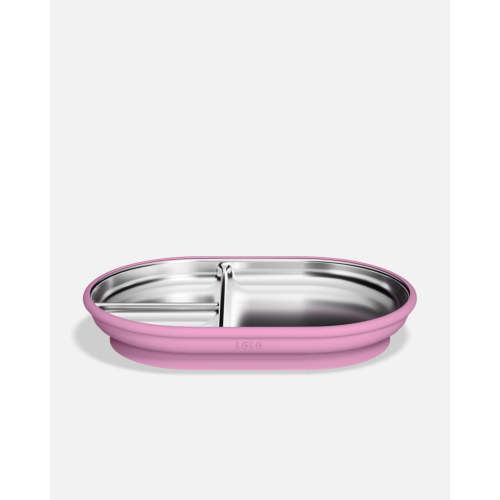Stainless Suction Plate - Bubble Gum