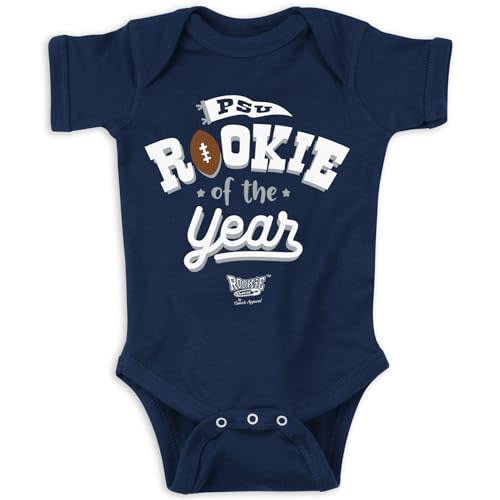 Smack Apparel Rookie of The Year Onesie for Penn State College Fans (NB-18M)