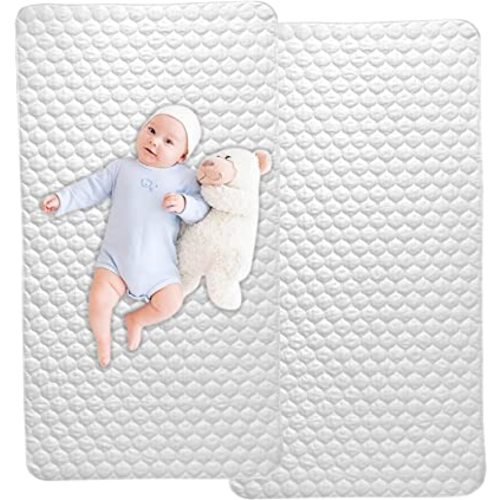 Amazon.com: Waterproof Crib Mattress Protector Pad - 2 Pack 28 x 52” Waterproof Pad Mat for Baby, Toddler Mattress Pad for Crib or Bed, Over The Sheet Pee Pad, Potty Pads, Incontinence, Washable, Reusable : Baby