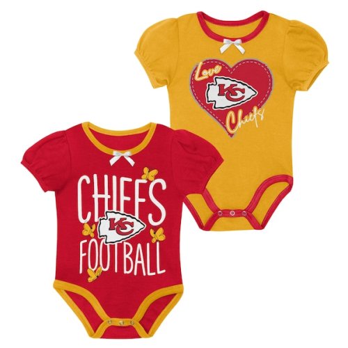 Newborn & Infant Outerstuff Red/Gold Kansas City Chiefs Star Power Two-Piece Bodysuit Set