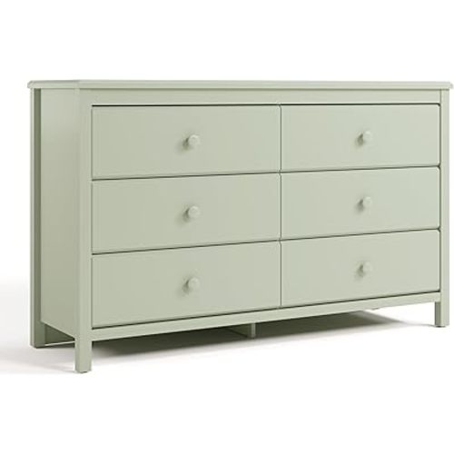 Storkcraft Alpine 6-Drawer Double Dresser, Sage
