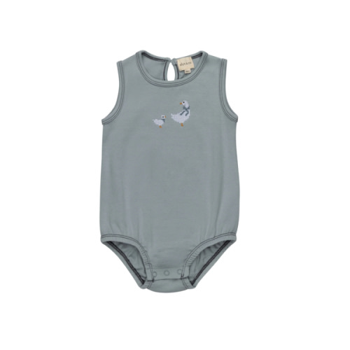 Boys Romper | Cotton | Cross Stitch Duckling | Ely’s & Co – Ely's & Co.