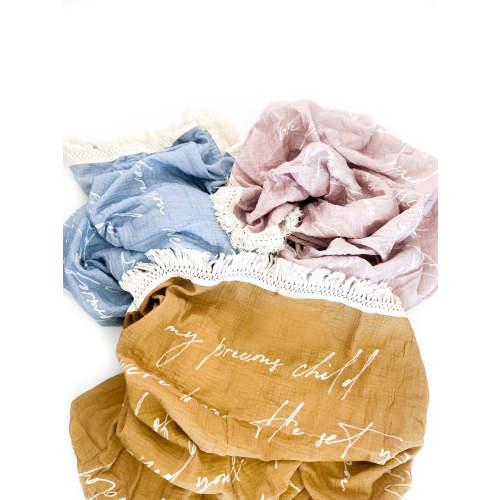 My Precious Child Prayer, Tassel Swaddle Blanket – OUR HOUSE ABOVE