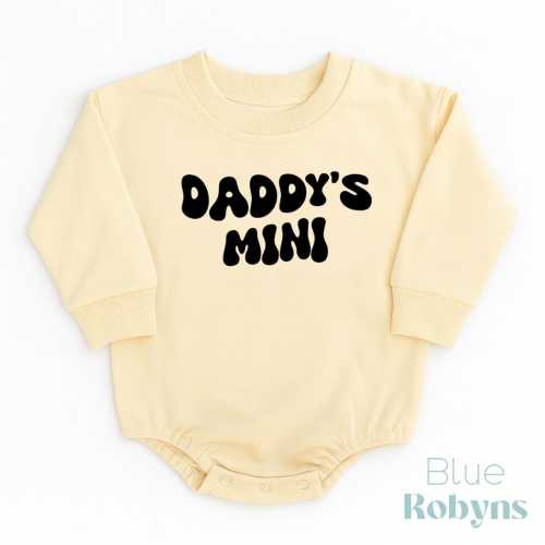 Daddy's Mini Baby Romper, Custom Baby Clothes, Baby Outfit, Personalized Newborn Clothes, Mini Me Gift for Father's Day, New Dad Surprise