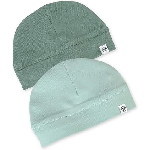 HonestBaby Multipack Caps Newborn Hats 100% Organic Cotton for Infant Baby Boys, Girls, Unisex