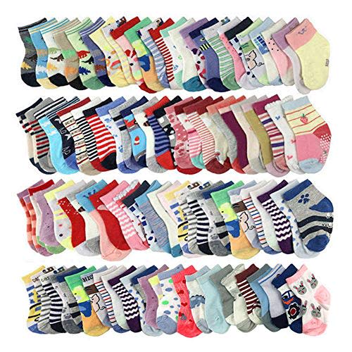 WAFUNNE 20 Pairs Baby Socks Wholesale for Infant Toddler Kids Children (Pattern at Random)