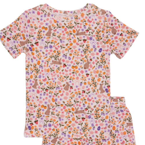 Blush Bunnies Small Ribbed Shorts Two-Piece Set