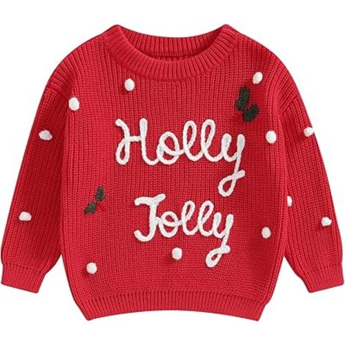 Baby Girl Boy Knit Sweater Blouse Pullover Sweatshirt Warm Crewneck Long Sleeve Tops for Infant Toddler