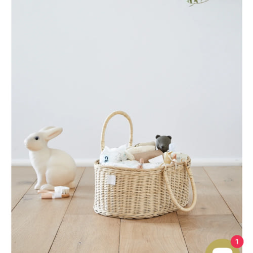 Baby Diaper Caddy Organizer "SAVANNAH" Handmade & Natural by BEBE BASK® – BEBE BASK