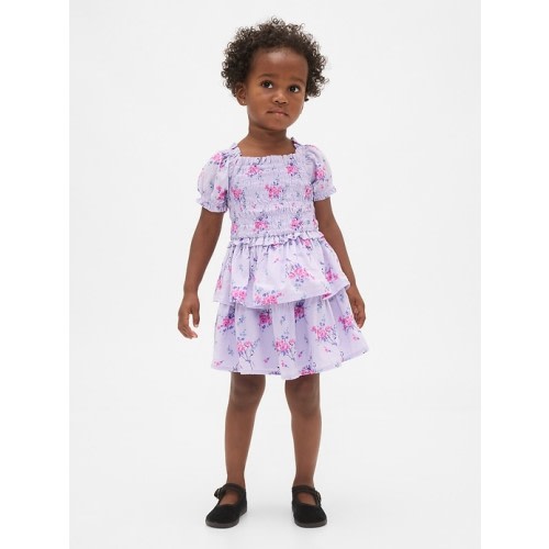 Baby & Toddler Smocked Puff-Sleeve Dress | Gap