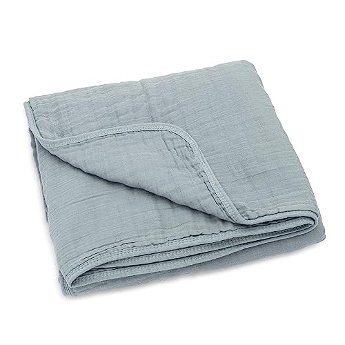 Parker Baby Muslin Blanket | 100% Soft Cotton Toddler Quilt & Baby Muslin Swaddle | Gender Neutral Design 47" x 47" Blanket