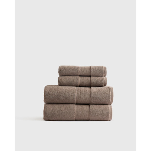 Classic Organic Turkish Cotton Bath Bundle (4 pieces) in Heather Brown